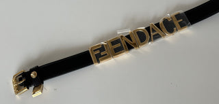 NWT $980 Fendi Fendace Женский черный ремень из телячьей кожи 105/42 Италия 7C0474 