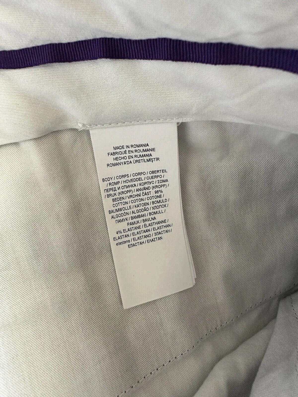 NWT $495 Ralph Lauren Purple Label Men's Cargo Cotton Pants Blue 34 US