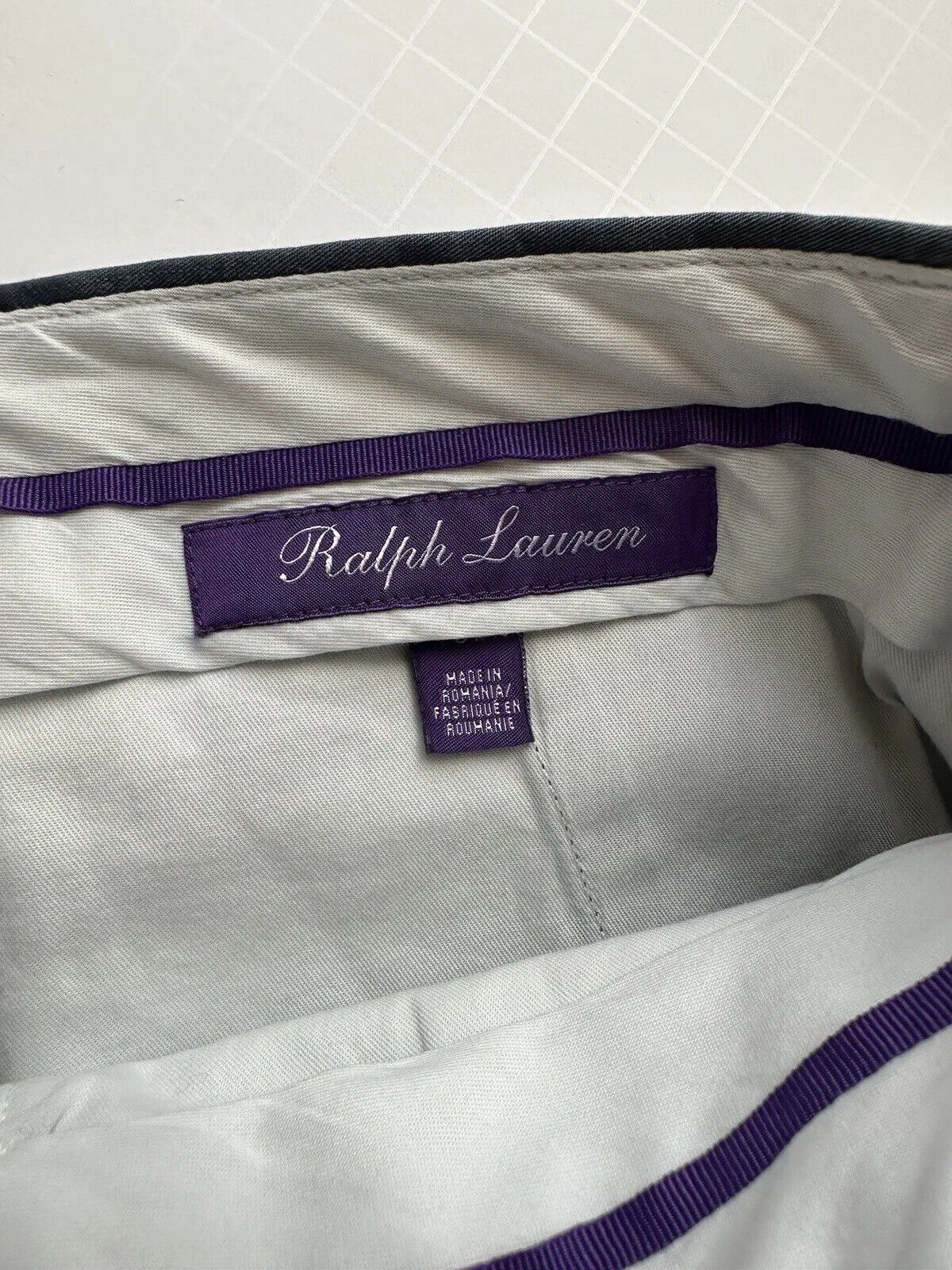 NWT $495 Ralph Lauren Purple Label Men's Cargo Cotton Pants Blue 34 US