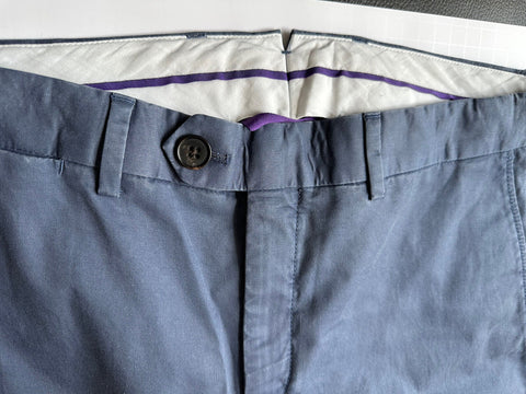 Neu mit Etikett: 495 $ Ralph Lauren Purple Label Herren-Cargo-Baumwollhose Blau 34 US
