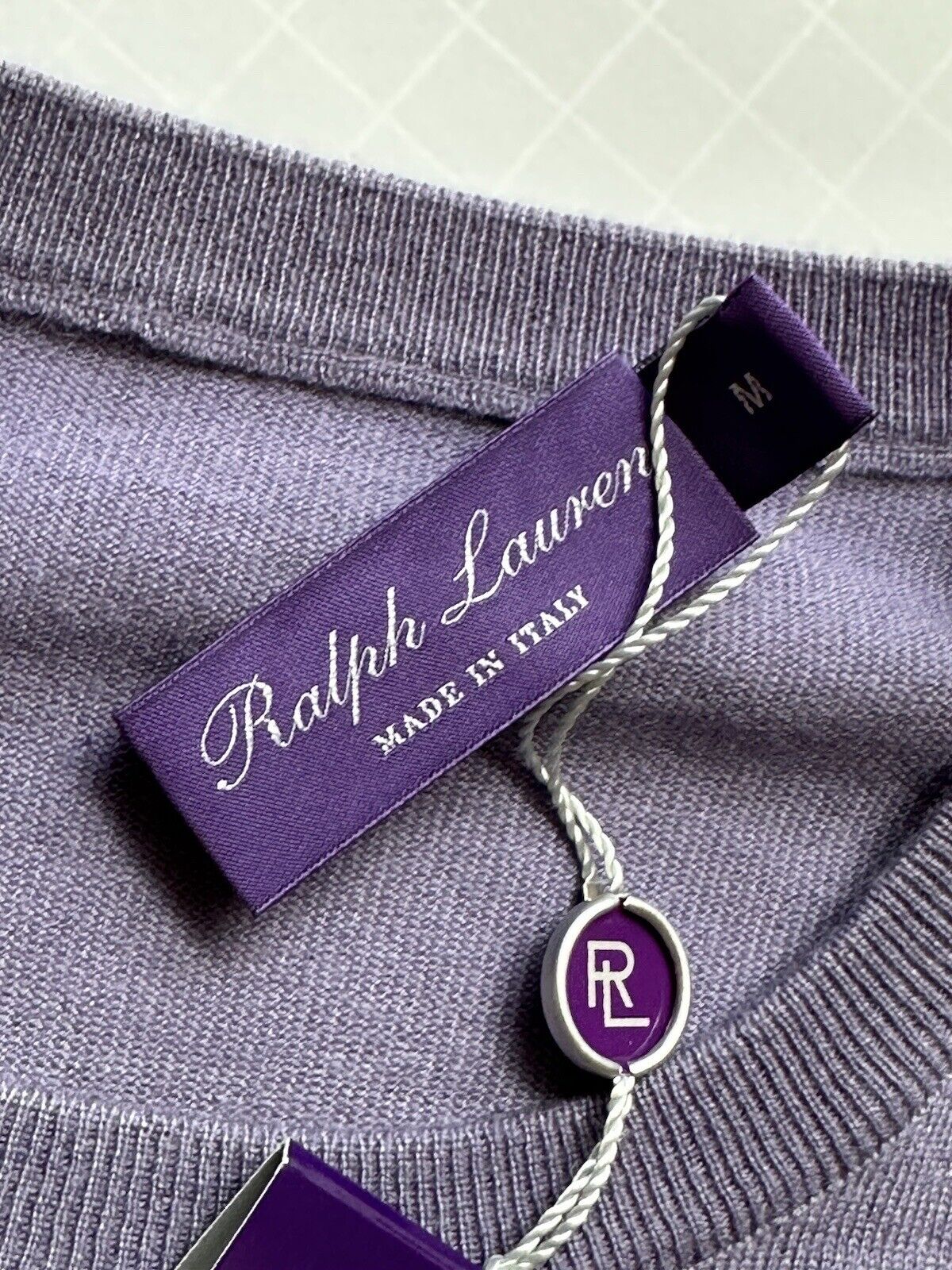 NWT $995 Polo Ralph Lauren Purple Label Men's Cashmere Pink Sweater M Italy