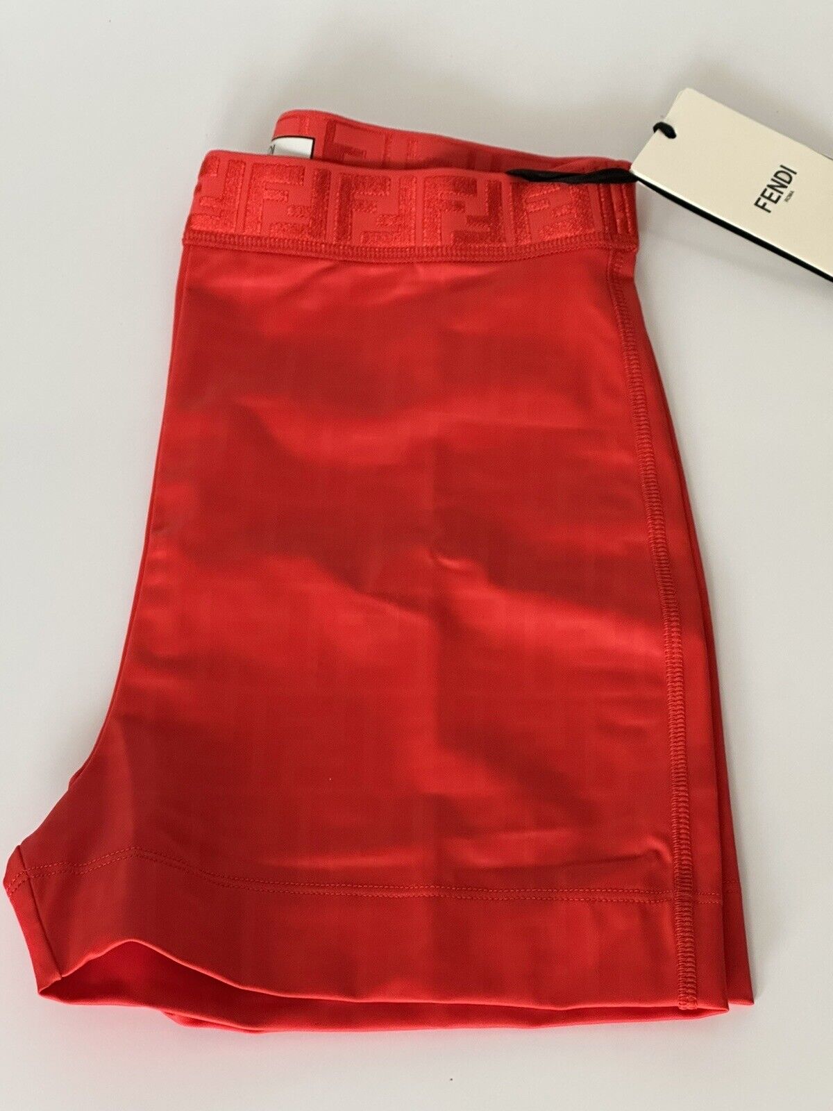 NWT 430 $ Fendi Damen-Trainingsshorts aus gestricktem Stoff, Rot, Größe M, Italien, FAB306 