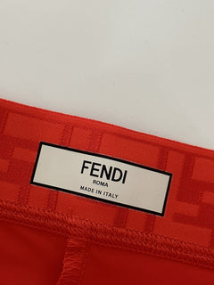 Женские спортивные шорты Fendi из трикотажной ткани NWT, 430 долларов США, красные, средние, Италия FAB306 