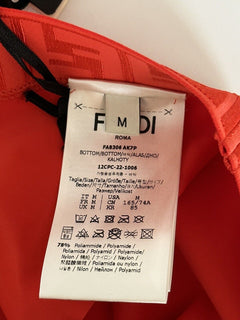 Женские спортивные шорты Fendi из трикотажной ткани NWT, 430 долларов США, красные, средние, Италия FAB306 