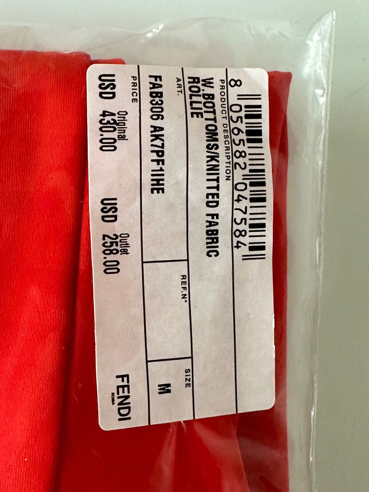 Женские спортивные шорты Fendi из трикотажной ткани NWT, 430 долларов США, красные, средние, Италия FAB306 