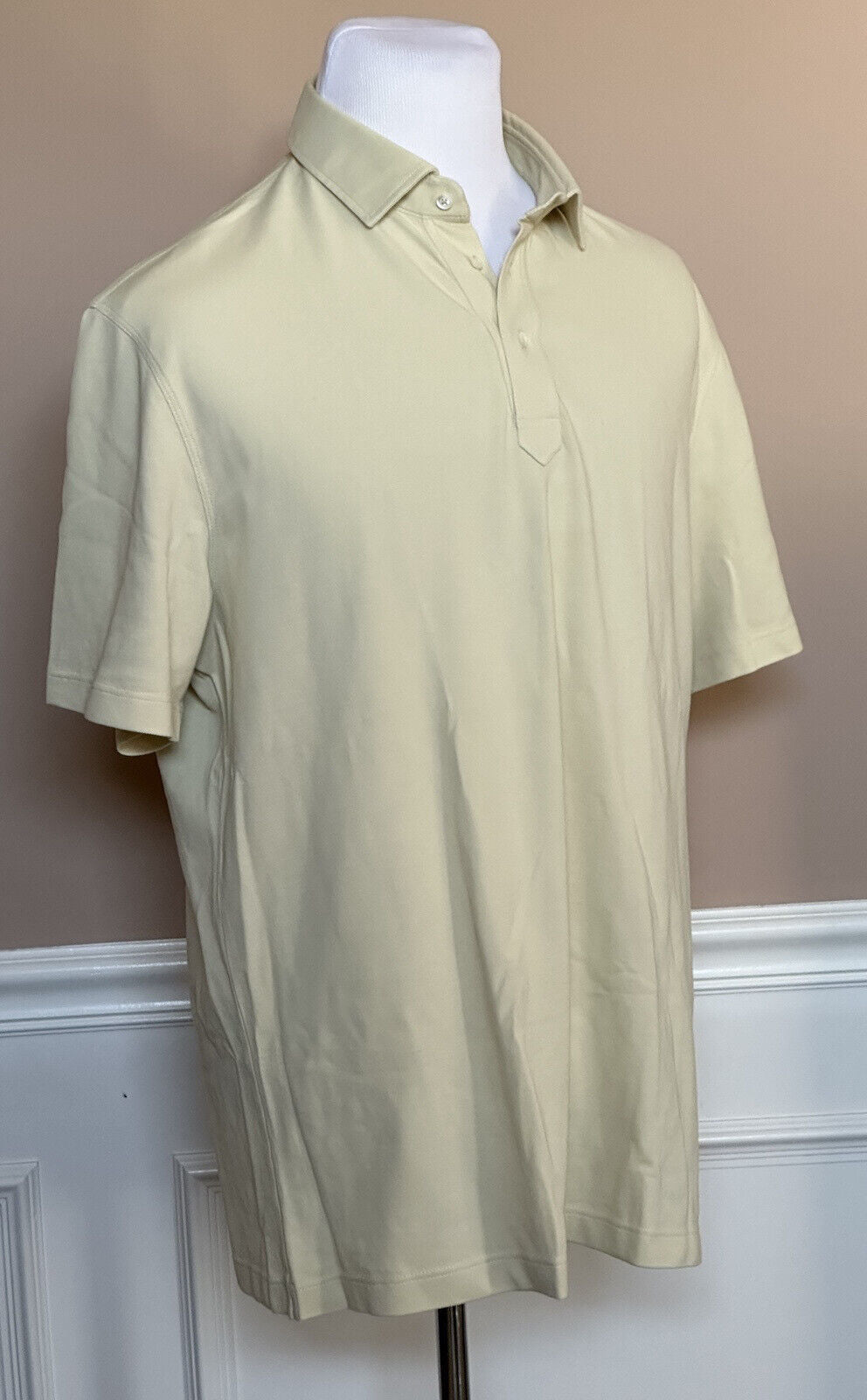 NWT 495 долларов США Brunello Cuccinelli Базовая рубашка поло из пике, желтая 42 США (54 евро) Италия