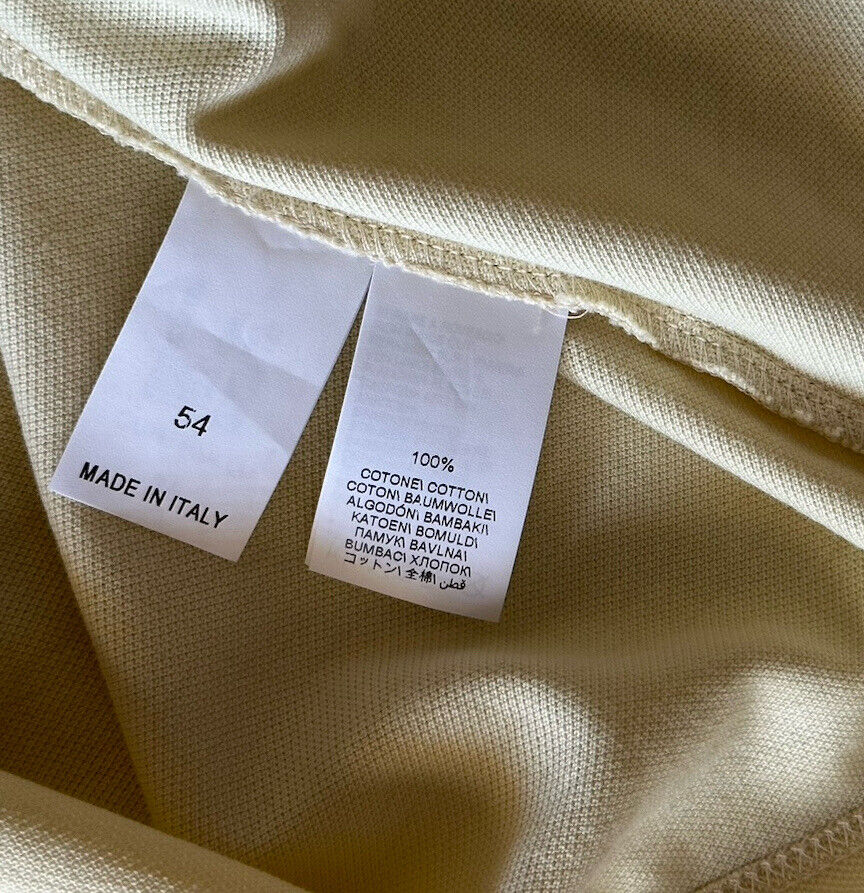 Neu mit Etikett: 495 $ Brunello Cuccinelli Basic Pique Poloshirt Gelb 42 US (54 Euro) Italien