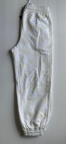 Neu mit Etikett: 950 $ Fendi Damen-Strickhose mit Fendi-Print in Milchweiß, Größe 42 (6 US) IT 