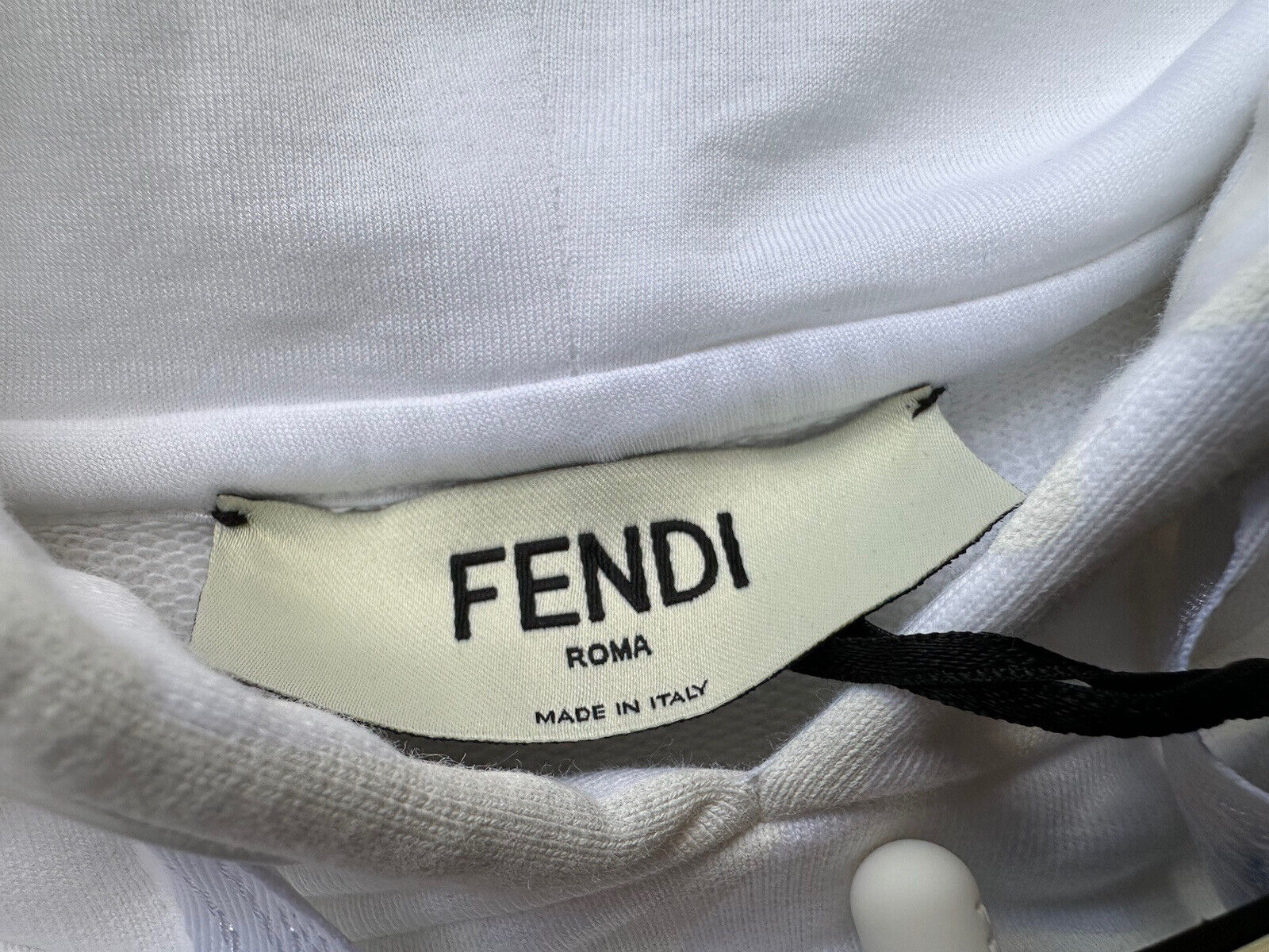 NWT 1100 долларов США Fendi Женская молочно-белая вязаная куртка Fendi с капюшоном 4 США (40 ЕС) IT 
