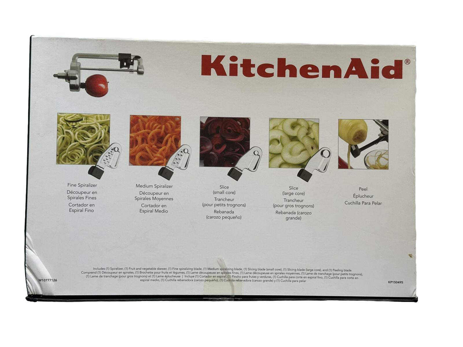 Neuer KitchenAid Spiralizer-Standmixer-Aufsatz mit 5 Klingen KSM1APC