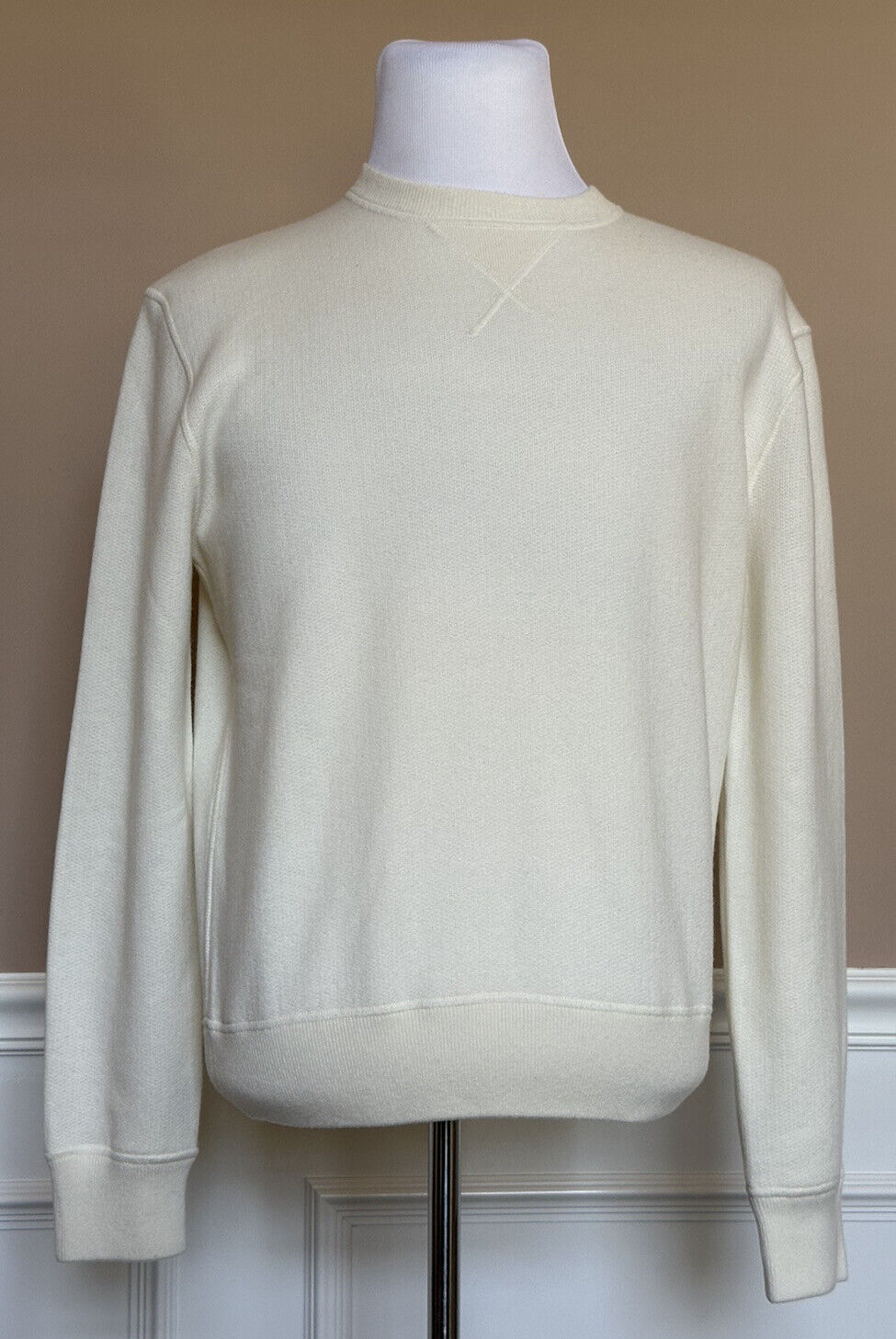 NWT Polo Ralph Lauren Purple Label Men's Cashmere Cream Sweater M Italy