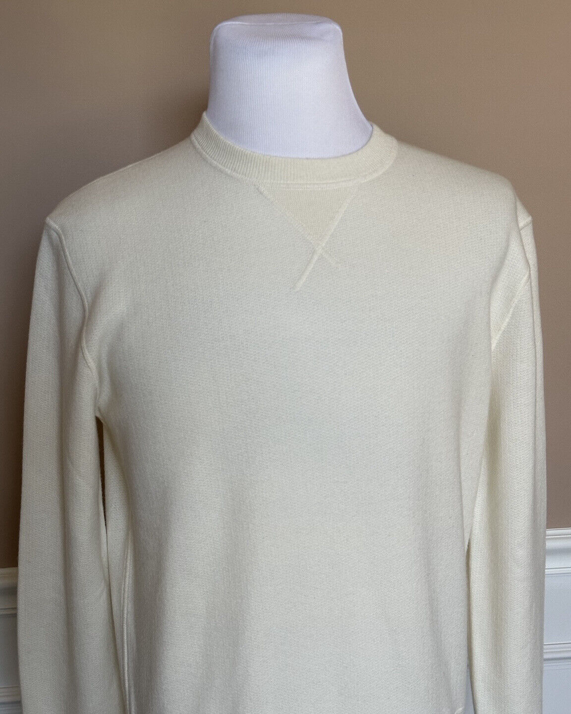 NWT Polo Ralph Lauren Purple Label Men's Cashmere Cream Sweater M Italy