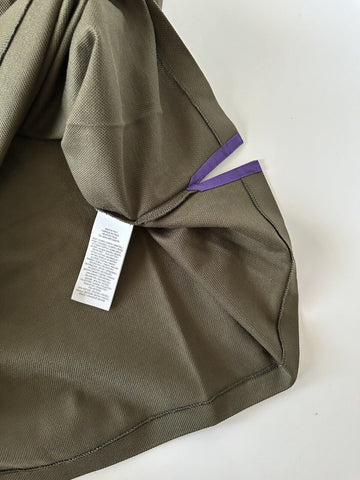 Neu mit Etikett: 425 $ Ralph Lauren Purple Label Bear Baumwoll-Oliv-Poloshirt 2XL Italien