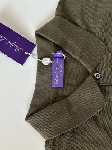 Neu mit Etikett: 425 $ Ralph Lauren Purple Label Bear Baumwoll-Oliv-Poloshirt 2XL Italien