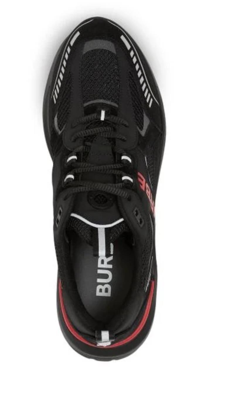 Мужские черные/красные кроссовки Burberry TNR Sean за 850 долларов США 9 США (42 ЕС) 8057350 IT 