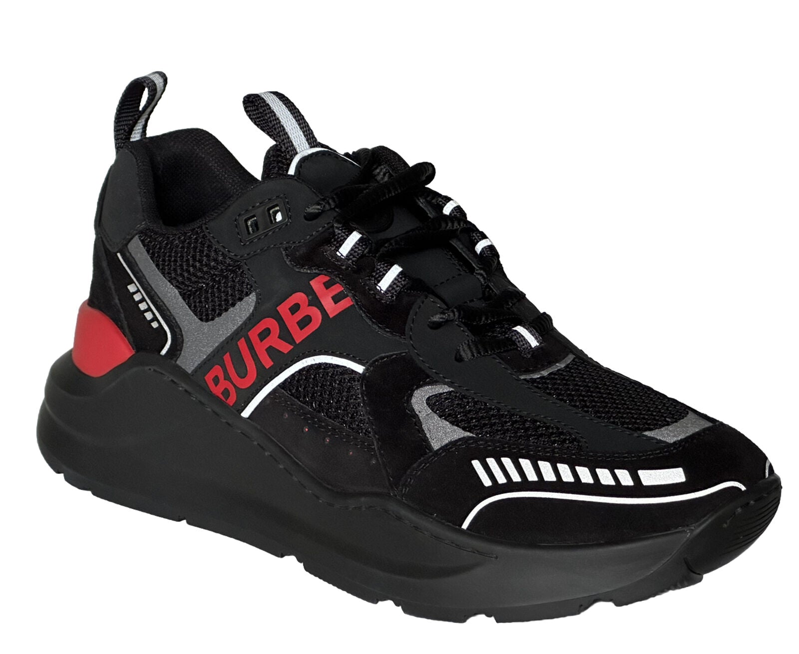 Мужские черные/красные кроссовки Burberry TNR Sean за 850 долларов США 9 США (42 ЕС) 8057350 IT 