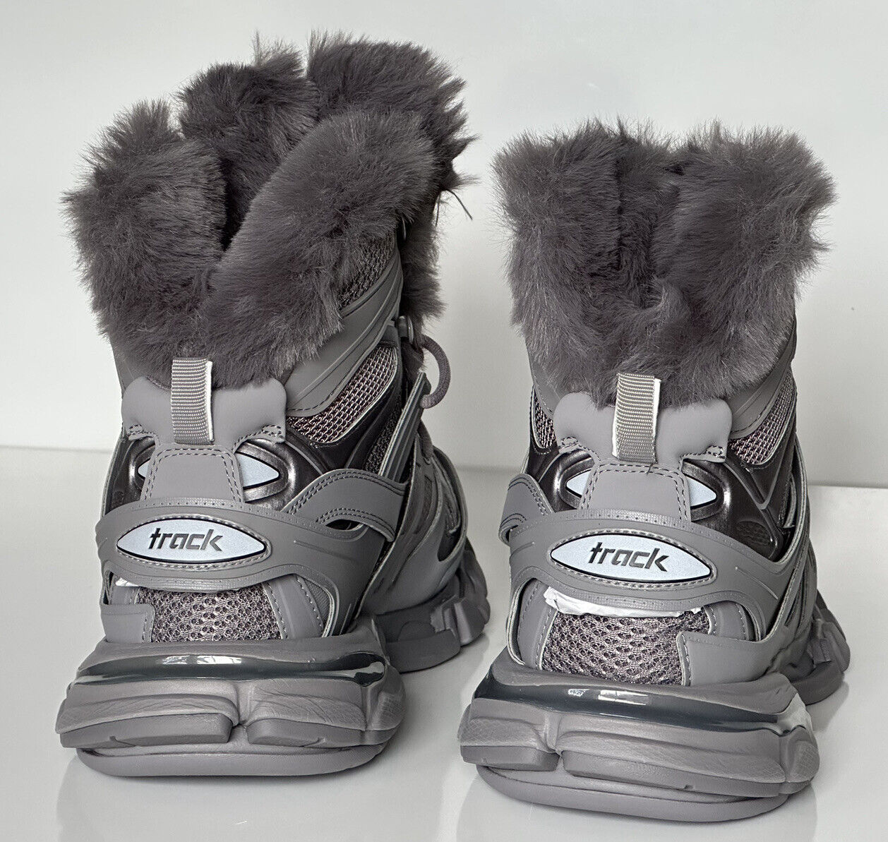 NIB 1490 долларов США Balenciaga Мужские серые кроссовки Track Hike на подкладке из искусственного меха 10 США (43 ЕС) 