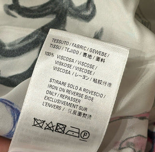 Neu mit Etikett: 1.590 $ Balenciaga Artist Doodle Graphic Bluse für Damen 4 US (36 Euro) Italien