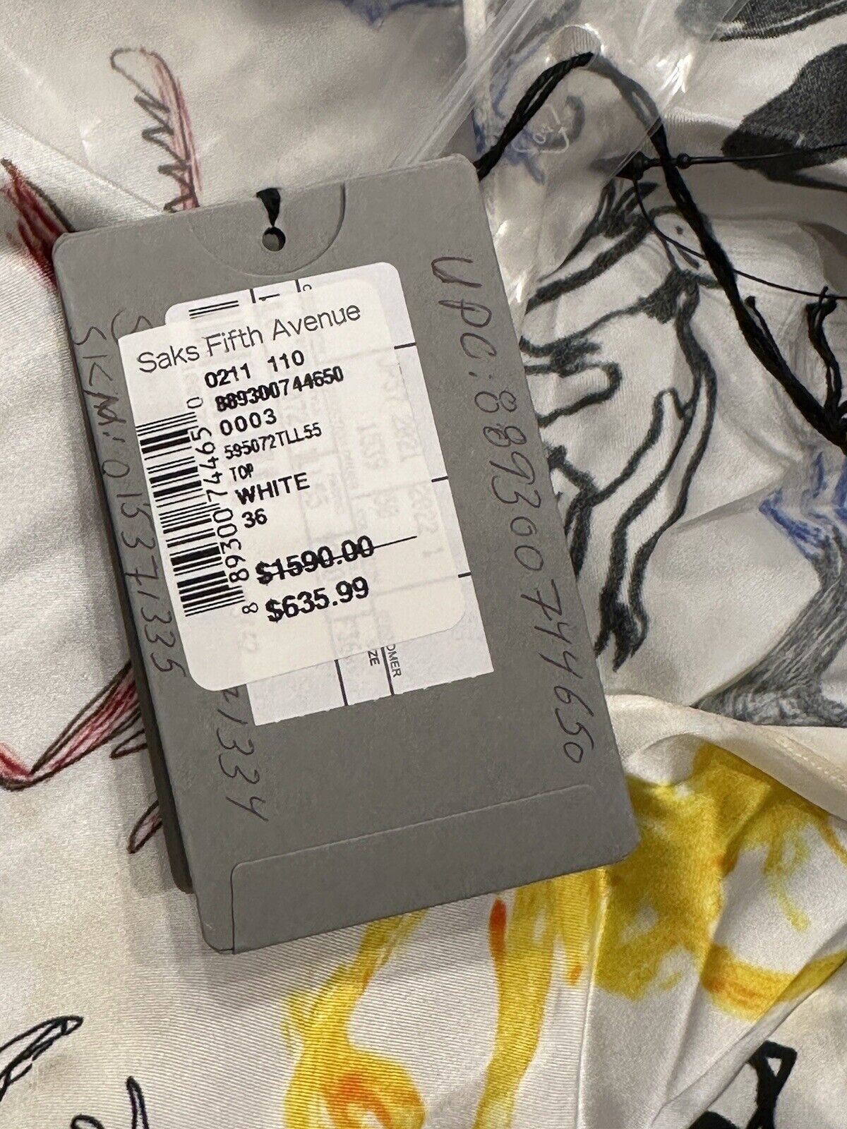 Neu mit Etikett: 1.590 $ Balenciaga Artist Doodle Graphic Bluse für Damen 4 US (36 Euro) Italien