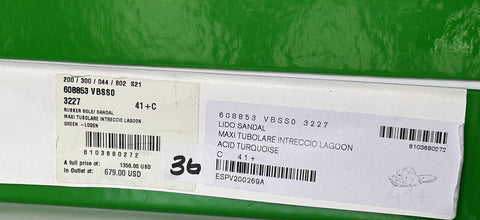 NWT $ 1350 Bottega Veneta Grüne Loden-Flachsandalen-Schuhe 11,5 US (41,5 EU) 608853 