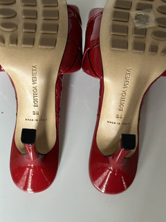 СЗТ $1500 Bottega Veneta Lido Intrecciato Кожаные сабо Red Sienna 8 США 608854 