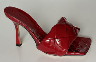 СЗТ $1500 Bottega Veneta Lido Intrecciato Кожаные сабо Red Sienna 8 США 608854 