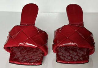 СЗТ $1500 Bottega Veneta Lido Intrecciato Кожаные сабо Red Sienna 8 США 608854 