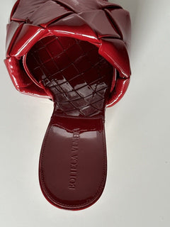 СЗТ $1500 Bottega Veneta Lido Intrecciato Кожаные сабо Red Sienna 8 США 608854 