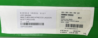 NWT 1350 долларов США Bottega Veneta Green Loden Сандалии на плоской подошве Туфли 9 США (39 евро) 608853 