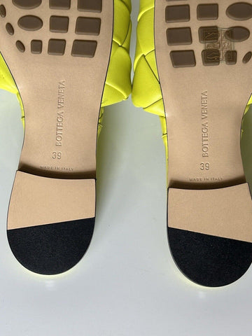 NWT $1350 Bottega Veneta Yellow Lemon Flat Sandals Shoes 9 US (39 Euro) 608853