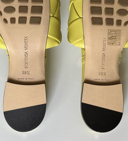 Neu mit Etikett: 1350 $ Bottega Veneta Acid Flat Sandalen Schuhe 8,5 US (38,5 Euro) 608853 