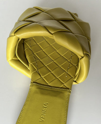 Neu mit Etikett: 1350 $ Bottega Veneta Acid Flat Sandalen Schuhe 8,5 US (38,5 Euro) 608853 