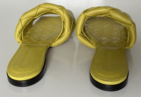 Neu mit Etikett: 1350 $ Bottega Veneta Acid Flat Sandalen Schuhe 8,5 US (38,5 Euro) 608853 