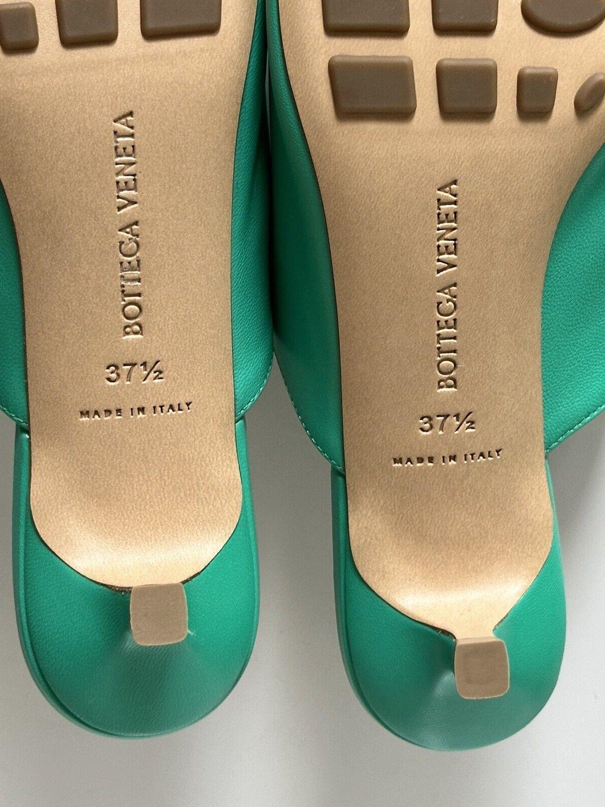 NIB $850 Bottega Veneta Napa Leather Shoes Green Loden 7.5 US (37.5 Euro) 690022