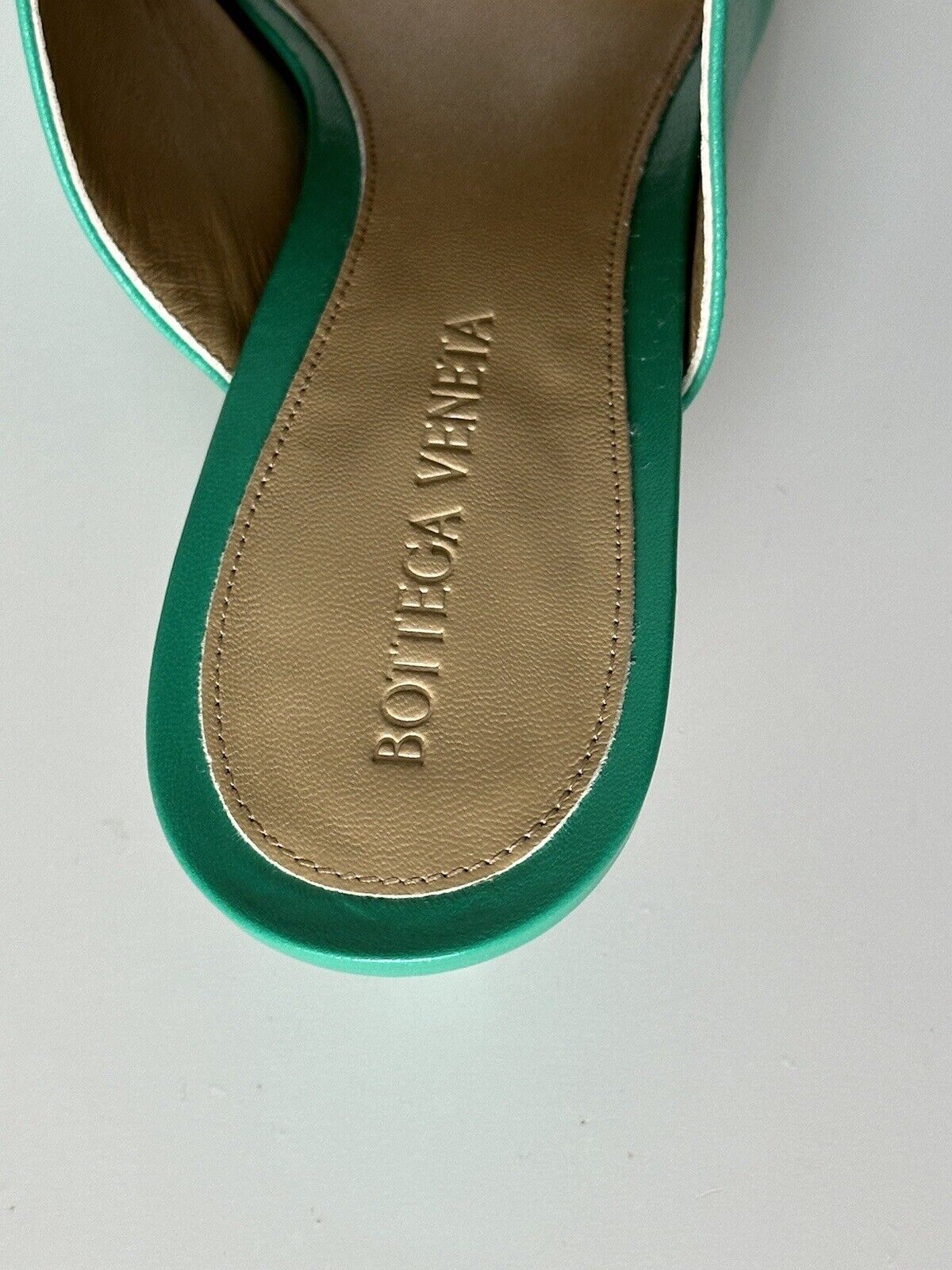 NIB $850 Bottega Veneta Napa Leather Shoes Green Loden 7.5 US (37.5 Euro) 690022