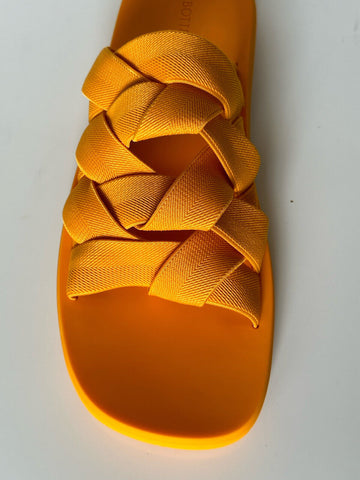 NIB $790 Bottega Veneta Intrecciato Starfish Tangerine Sandals 13 US (46) 651402