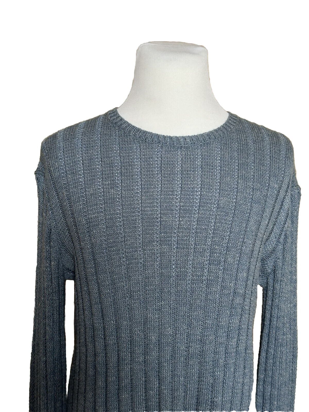 СЗТ $1095 Polo Ralph Lauren Purple Label Синий вязаный свитер из шелка/льна M 