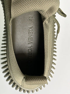 NIB $920 Bottega Veneta Men's Tech Knit Stretch Khaki Sneakers 9 US (42) 690112