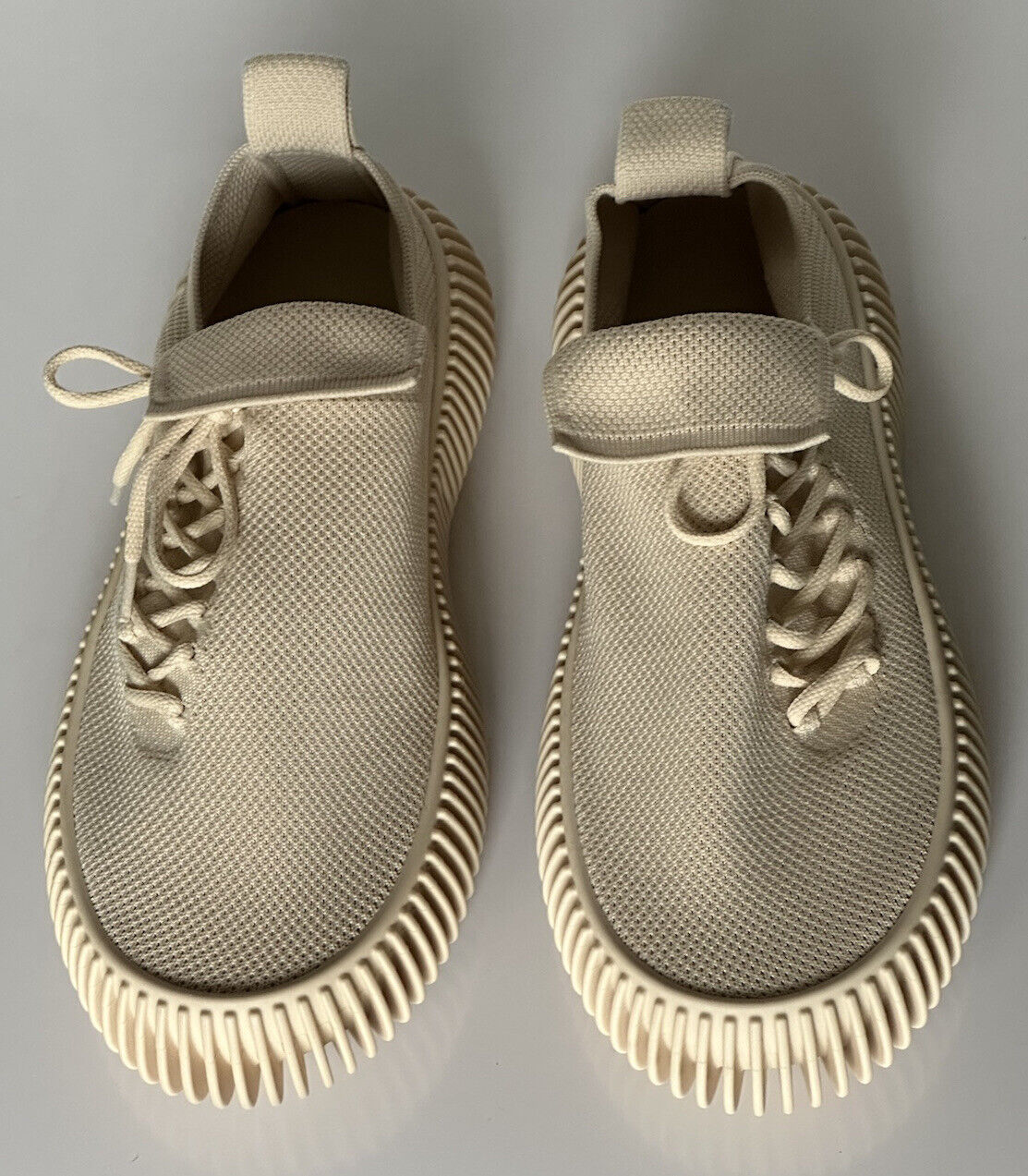 NIB $920 Bottega Veneta Men's Tech Knit Cane Sugar Sneakers 7 US (40 Eu) 690112