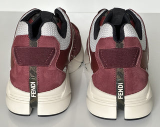 NIB 1100 долларов США Бордовые кроссовки Fendi FF Logo из ткани/кожи 11 US (44 EU) 7E1555