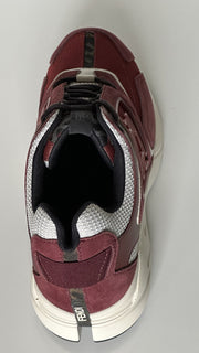 NIB 1100 долларов США Бордовые кроссовки Fendi FF Logo из ткани/кожи 12 US (45 EU) 7E1555