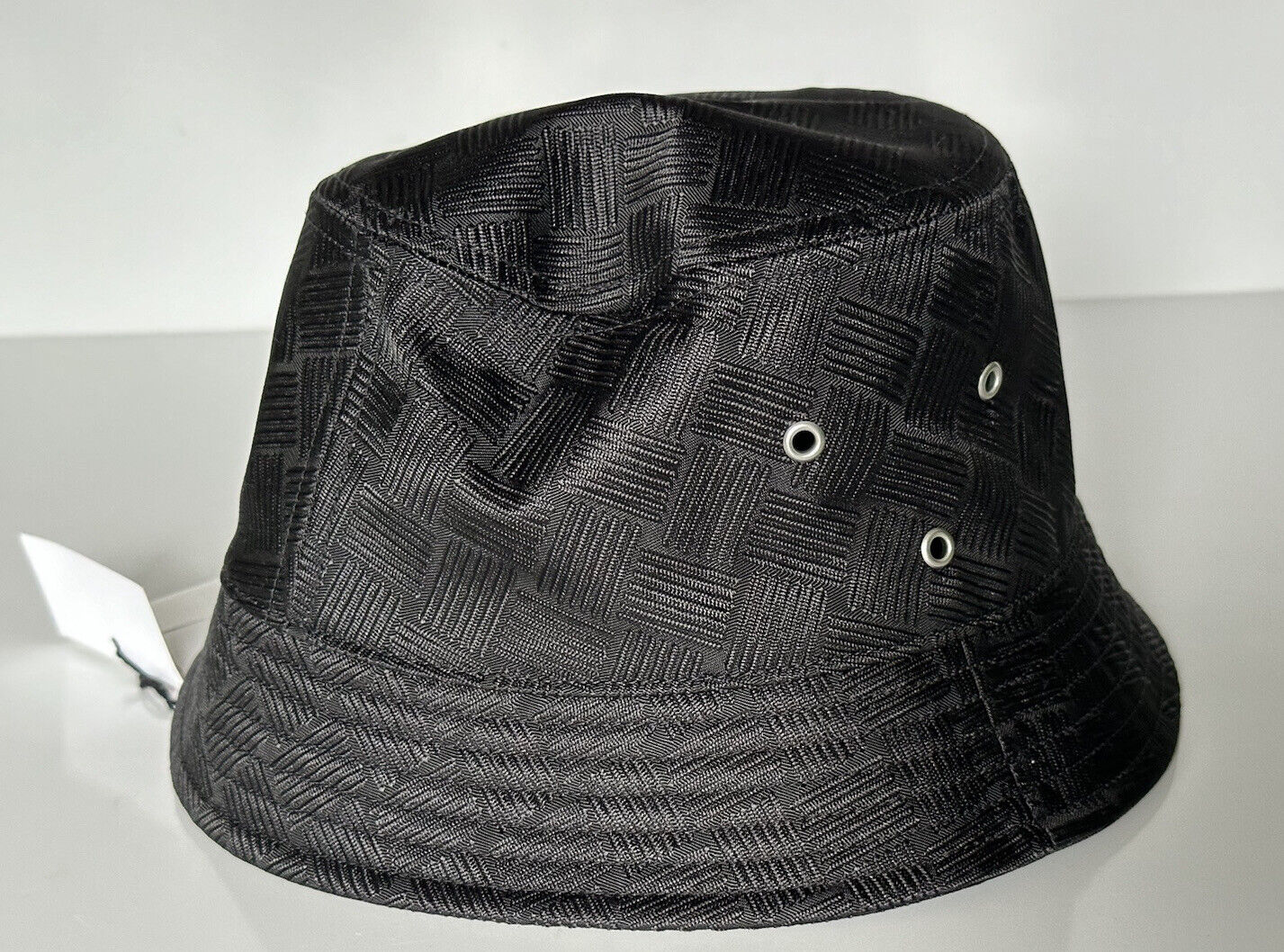 NWT $600 Bottega Veneta Intrecciato Nylon Bucket Hat Black M (57 cm) 687344