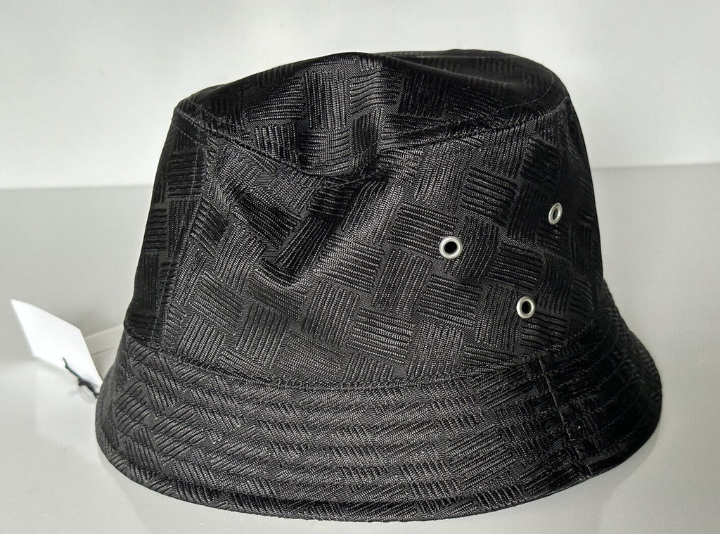 NWT $600 Bottega Veneta Intrecciato Нейлоновая панама Черная, M (57 см) 687344 