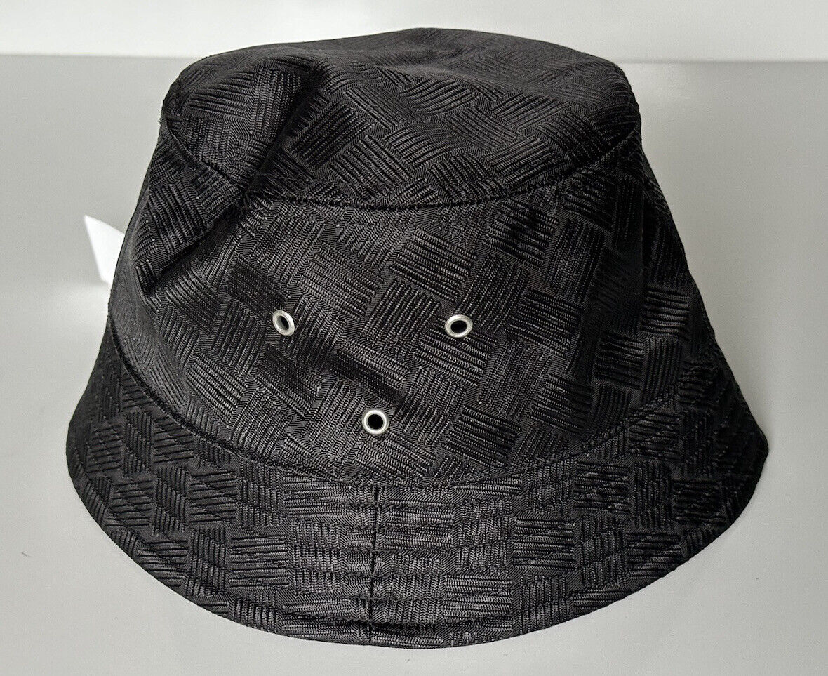 NWT $600 Bottega Veneta Intrecciato Nylon Bucket Hat Black M (57