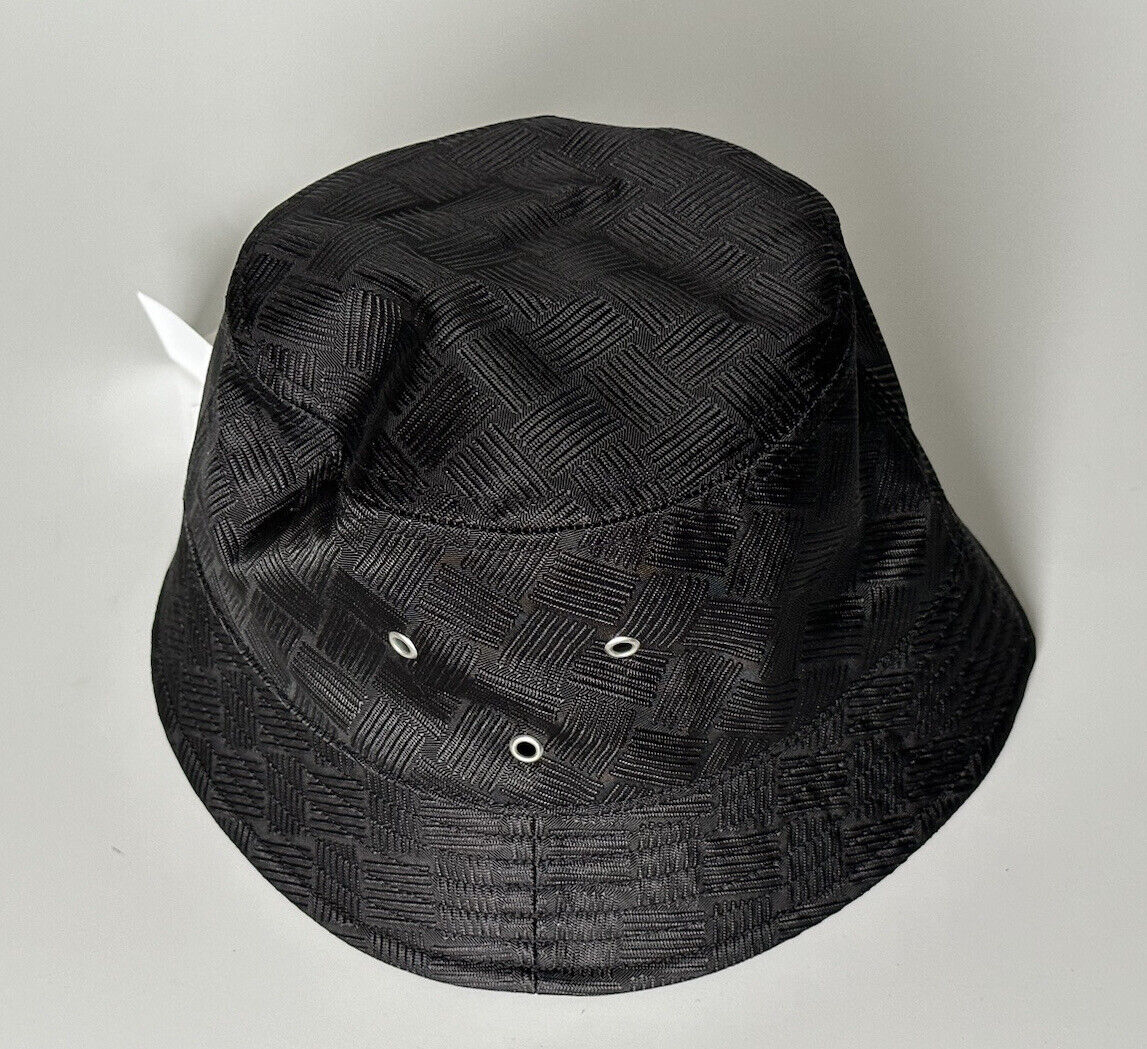 NWT $600 Bottega Veneta Intrecciato Nylon Bucket Hat Black M (57 cm) 687344