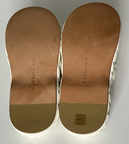 NIB $1450 Bottega Veneta White Quilted Leather Padded Sandals 11 US 708885 IT