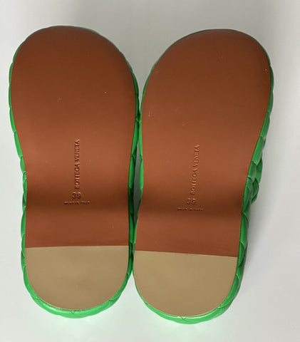 NIB $1450 Bottega Veneta Green Quilted Leather Padded Sandals 9 US 708885 3708