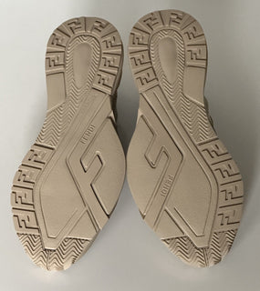 NIB 1050 Fendi Flow Мужские бежевые кроссовки из ткани 11 США (44 евро) 7E1504 Италия