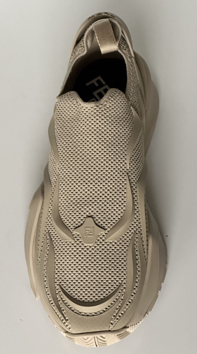 NIB 1050 Fendi Flow Мужские бежевые кроссовки из ткани 10 США (43 евро) 7E1504 Италия