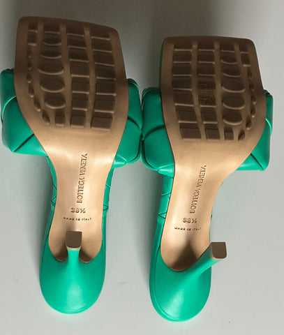 NWT $1500 Bottega Veneta Lido Intrecciato Leather Mules Green 8.5 US 608854